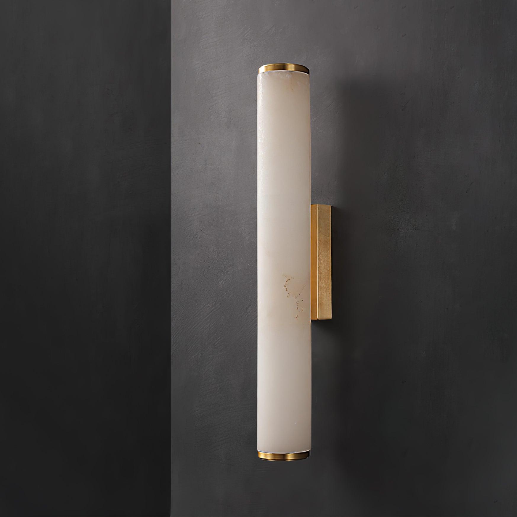 Timeless Alabaster Wall Lamp – Cylindrical Shape Sconce