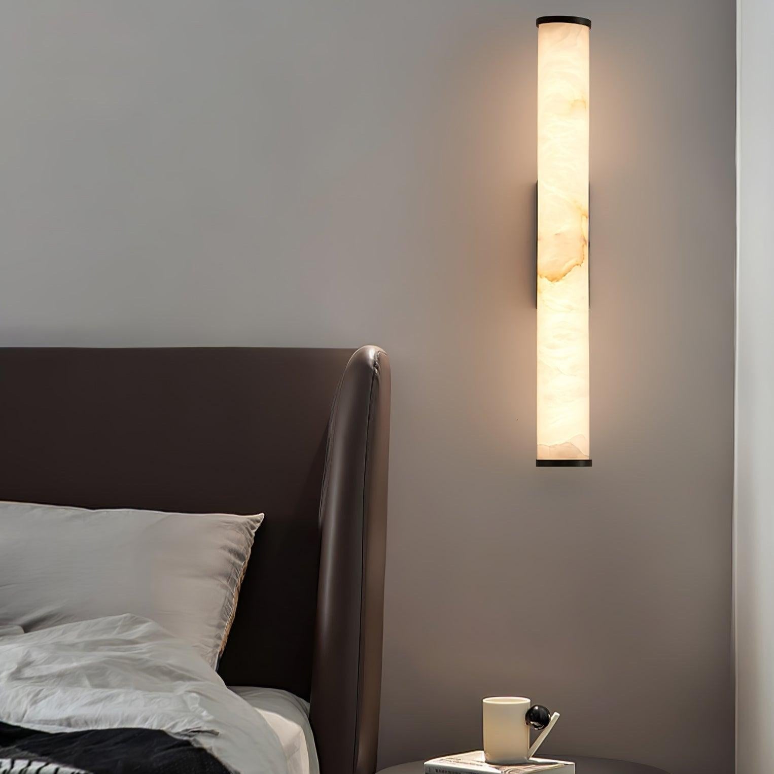 Timeless Alabaster Wall Lamp – Cylindrical Shape Sconce