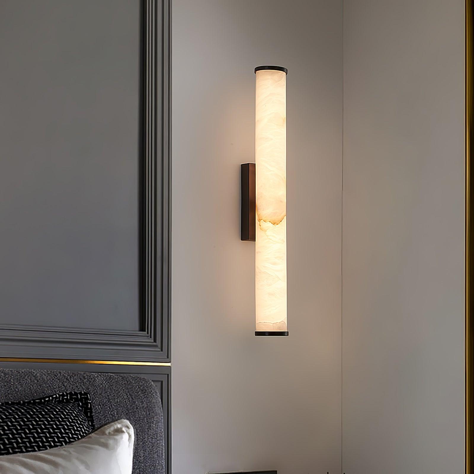 Timeless Alabaster Wall Lamp – Cylindrical Shape Sconce