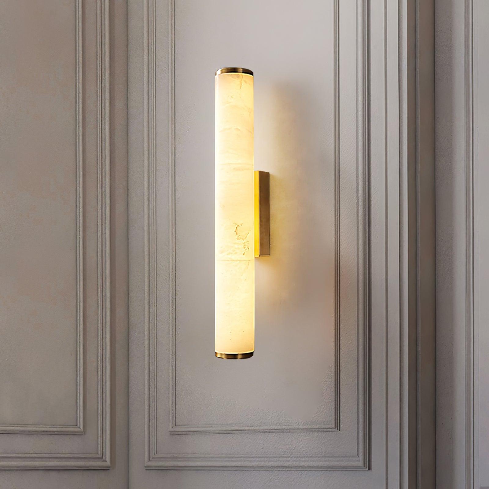 Timeless Alabaster Wall Lamp – Cylindrical Shape Sconce