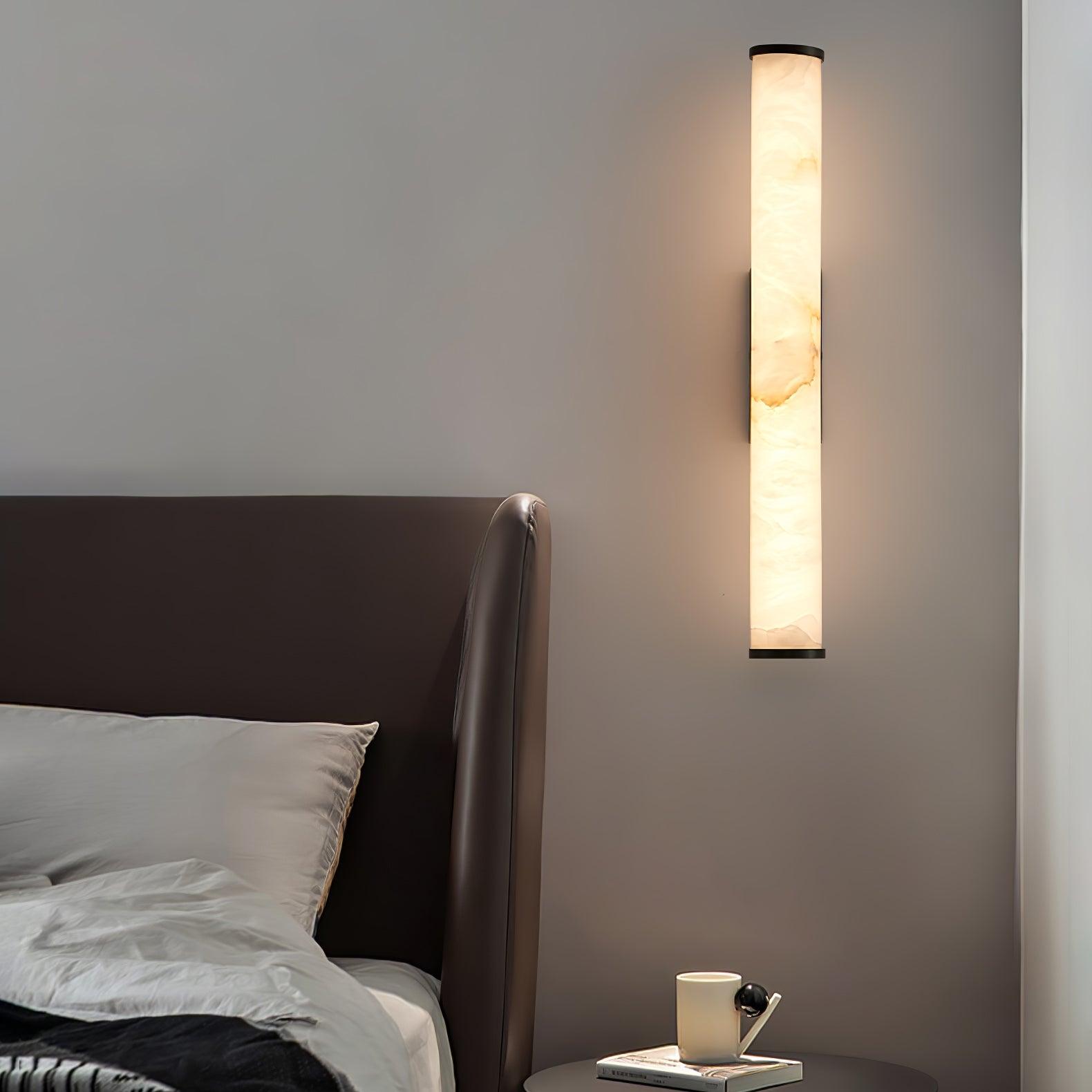 Timeless Alabaster Wall Lamp – Cylindrical Shape Sconce