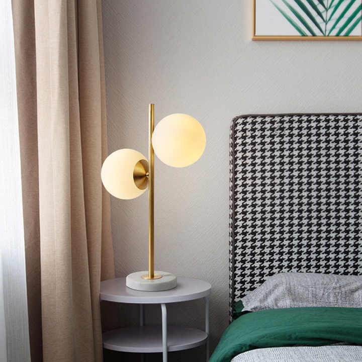 Stylish Touch Control LED Desk Lamp | Modern White Globe Table Lamp