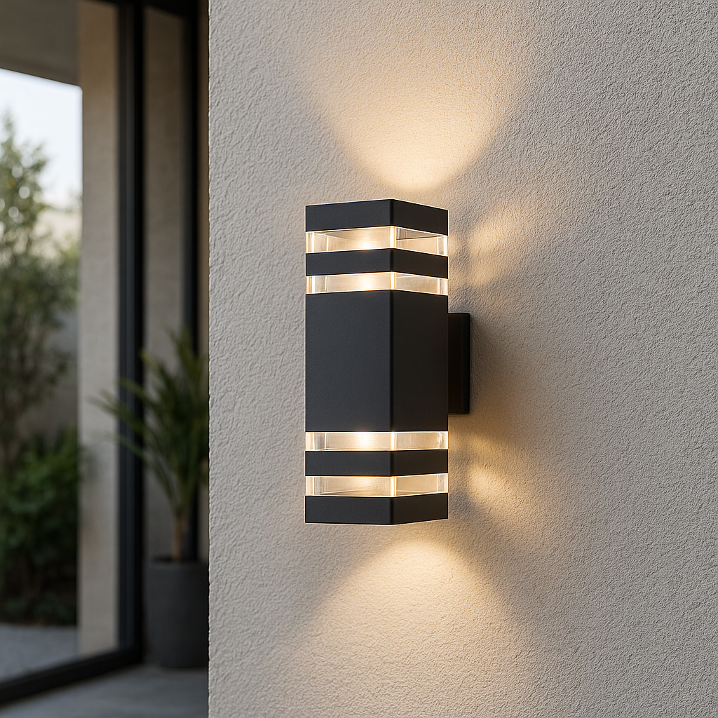 Dual Beam Outdoor Wall Lamp - Modern Garden Light Fixture