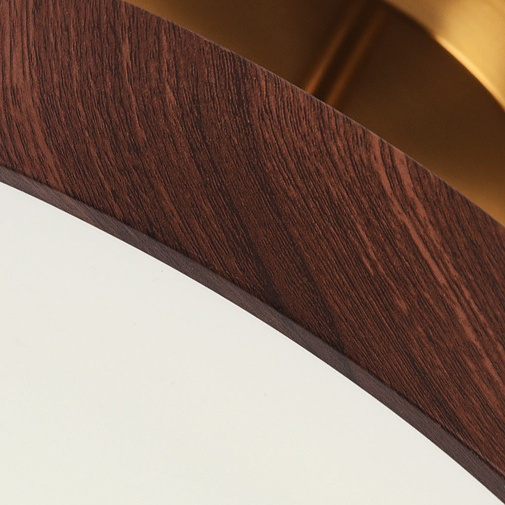 Semi-Flush Wooden LED Ceiling Lamp – Contemporary Style