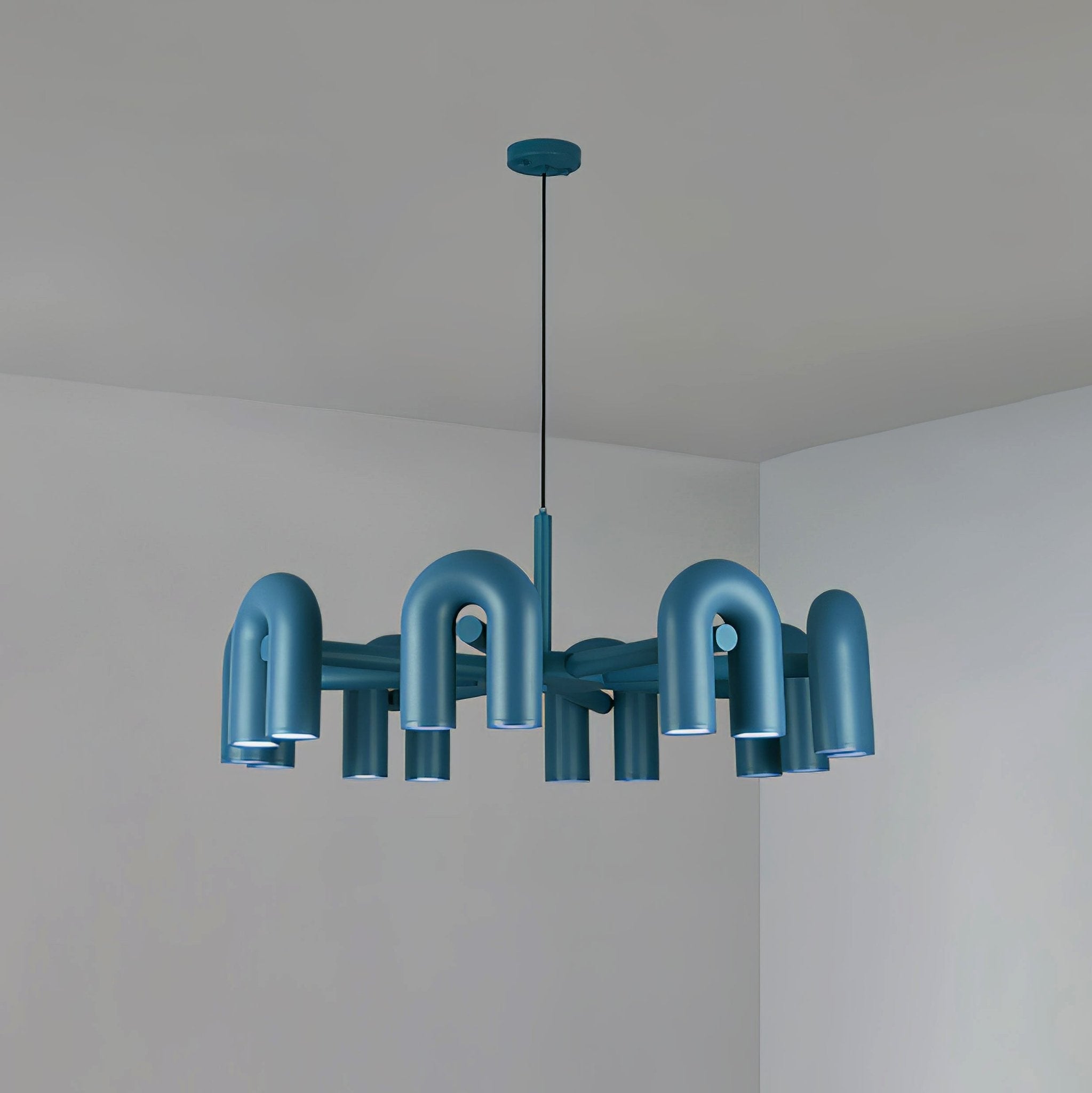 Contemporary Cirkus Chandelier – Sculptural U-Shaped Ceiling Light