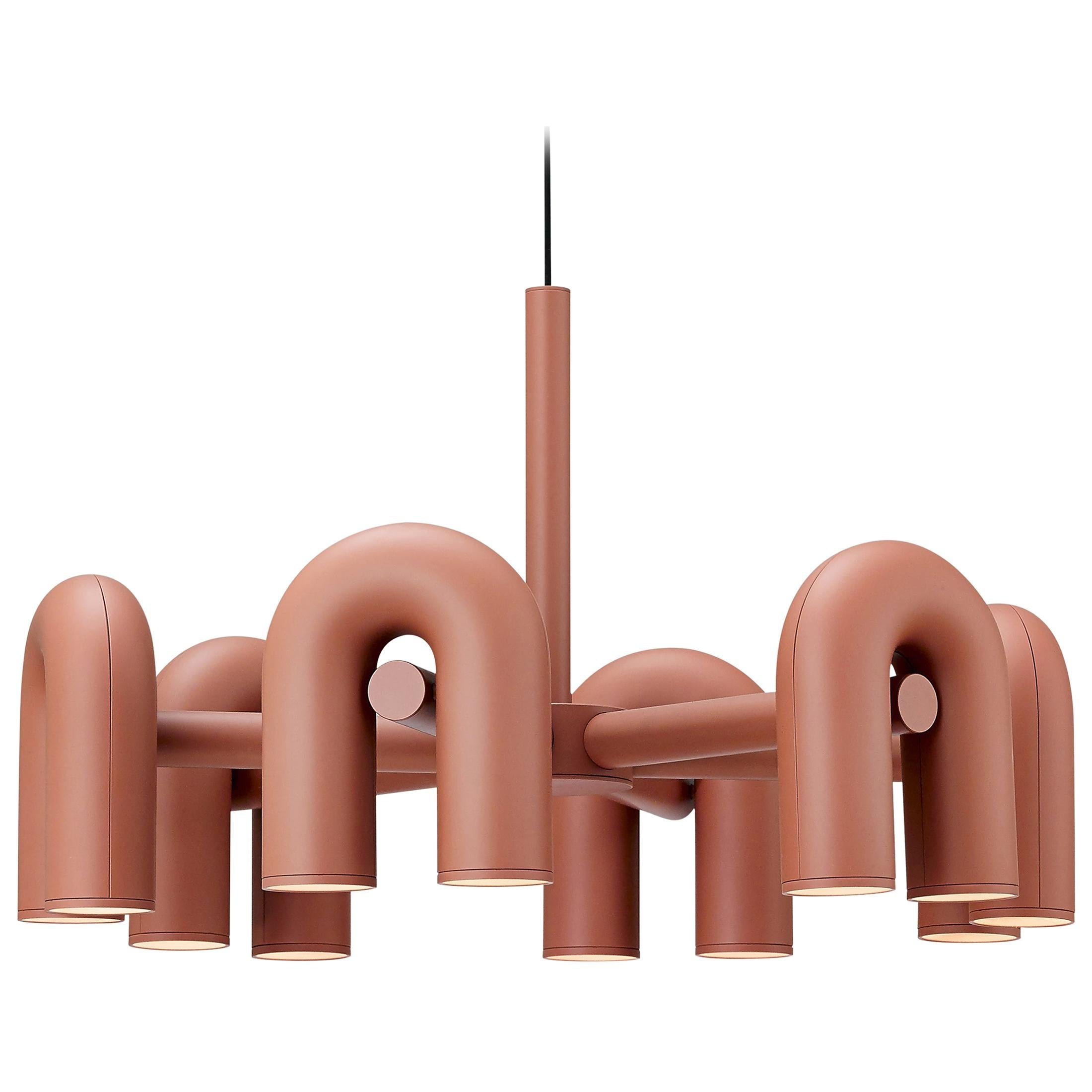 Contemporary Cirkus Chandelier – Sculptural U-Shaped Ceiling Light