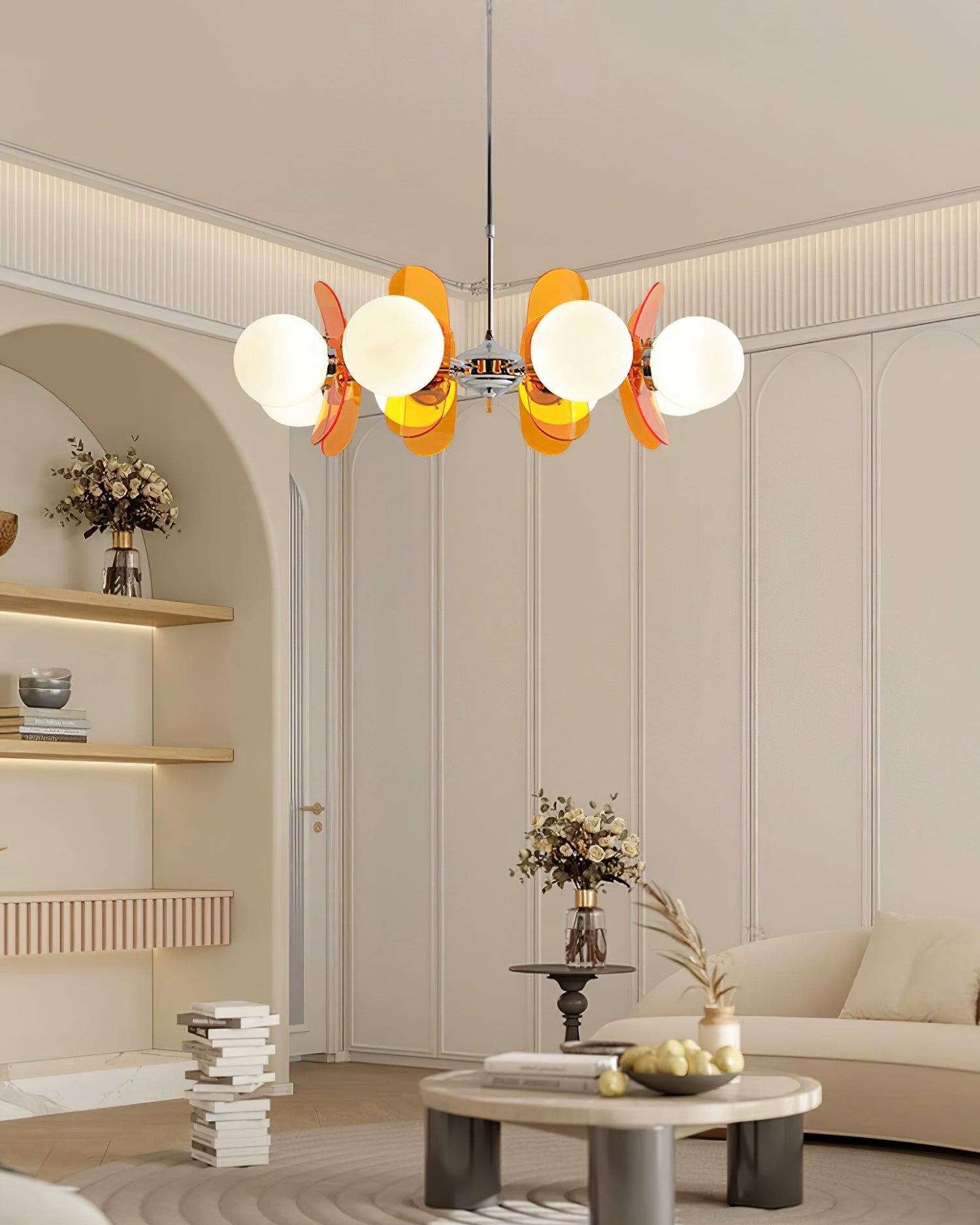 Retro Coloured Sputnik Chandelier – Timeless Ceiling Light
