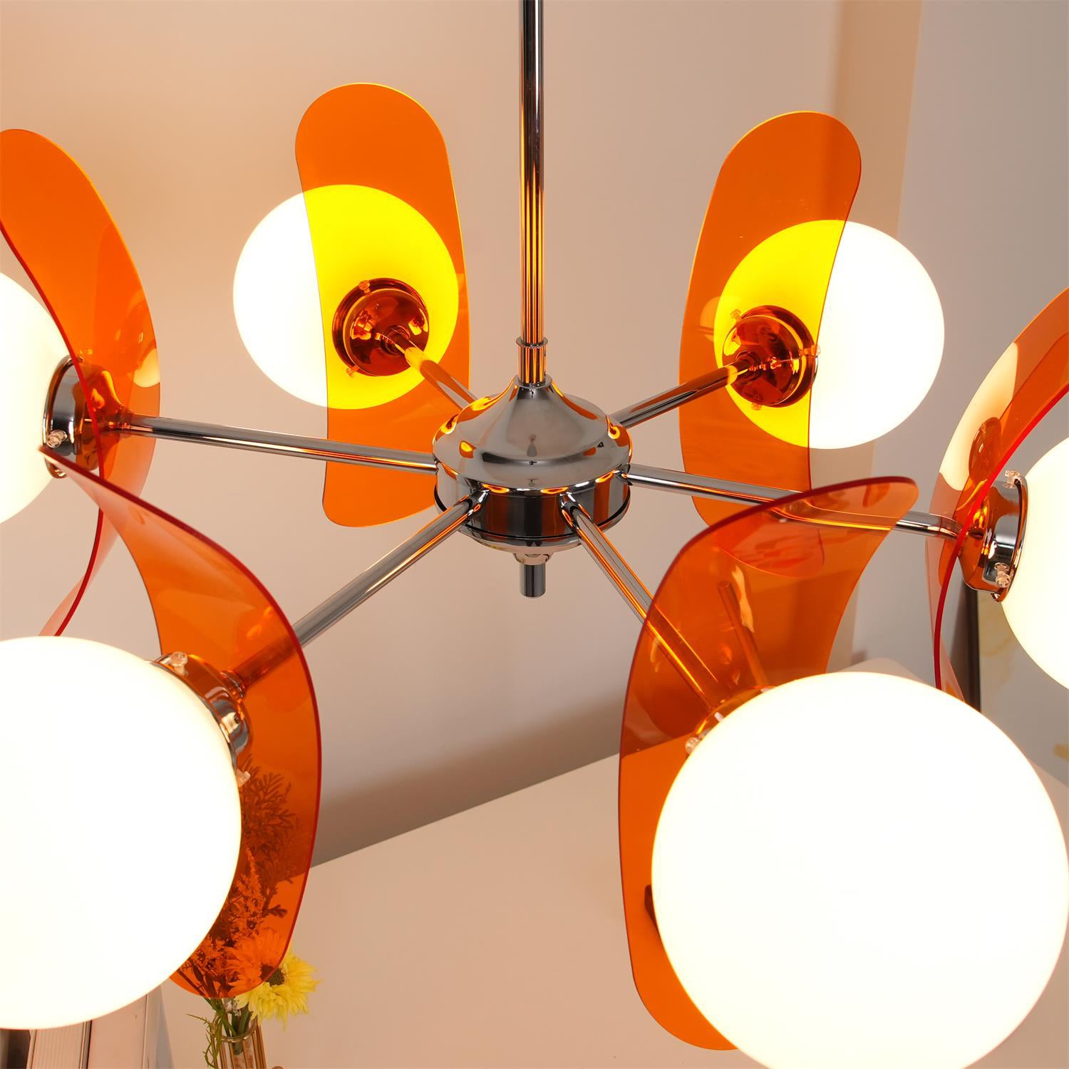 Retro Coloured Sputnik Chandelier – Timeless Ceiling Light