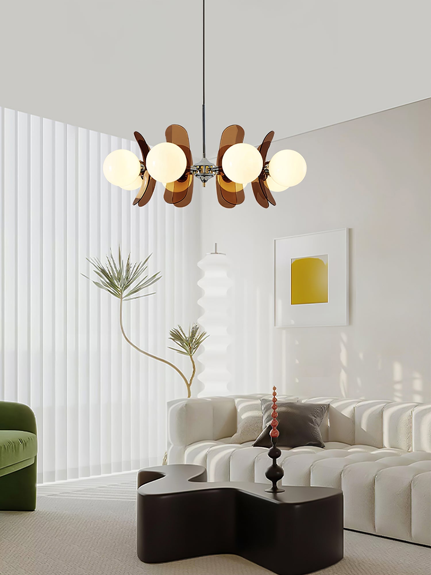 Retro Coloured Sputnik Chandelier – Timeless Ceiling Light