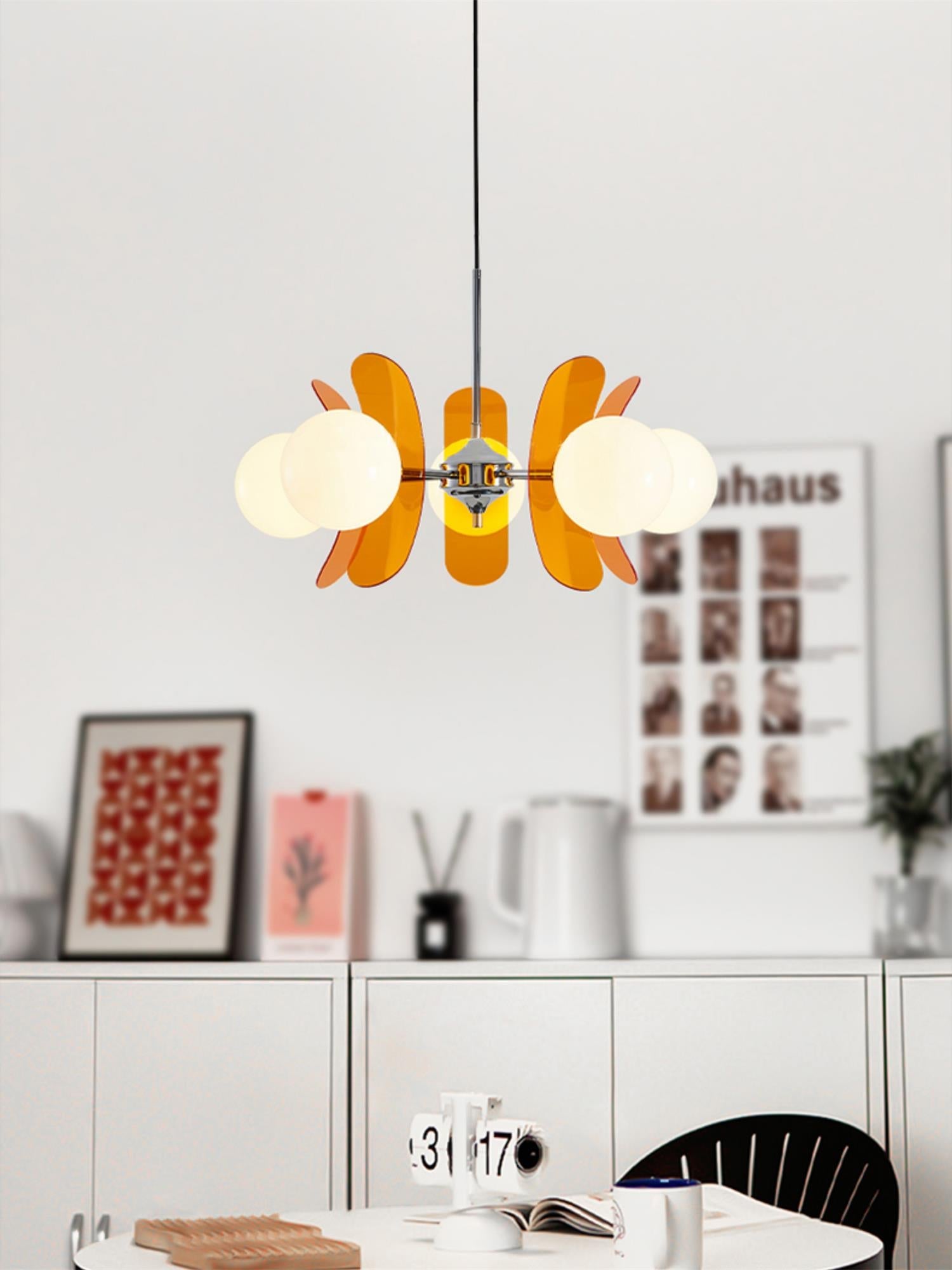 Retro Coloured Sputnik Chandelier – Timeless Ceiling Light