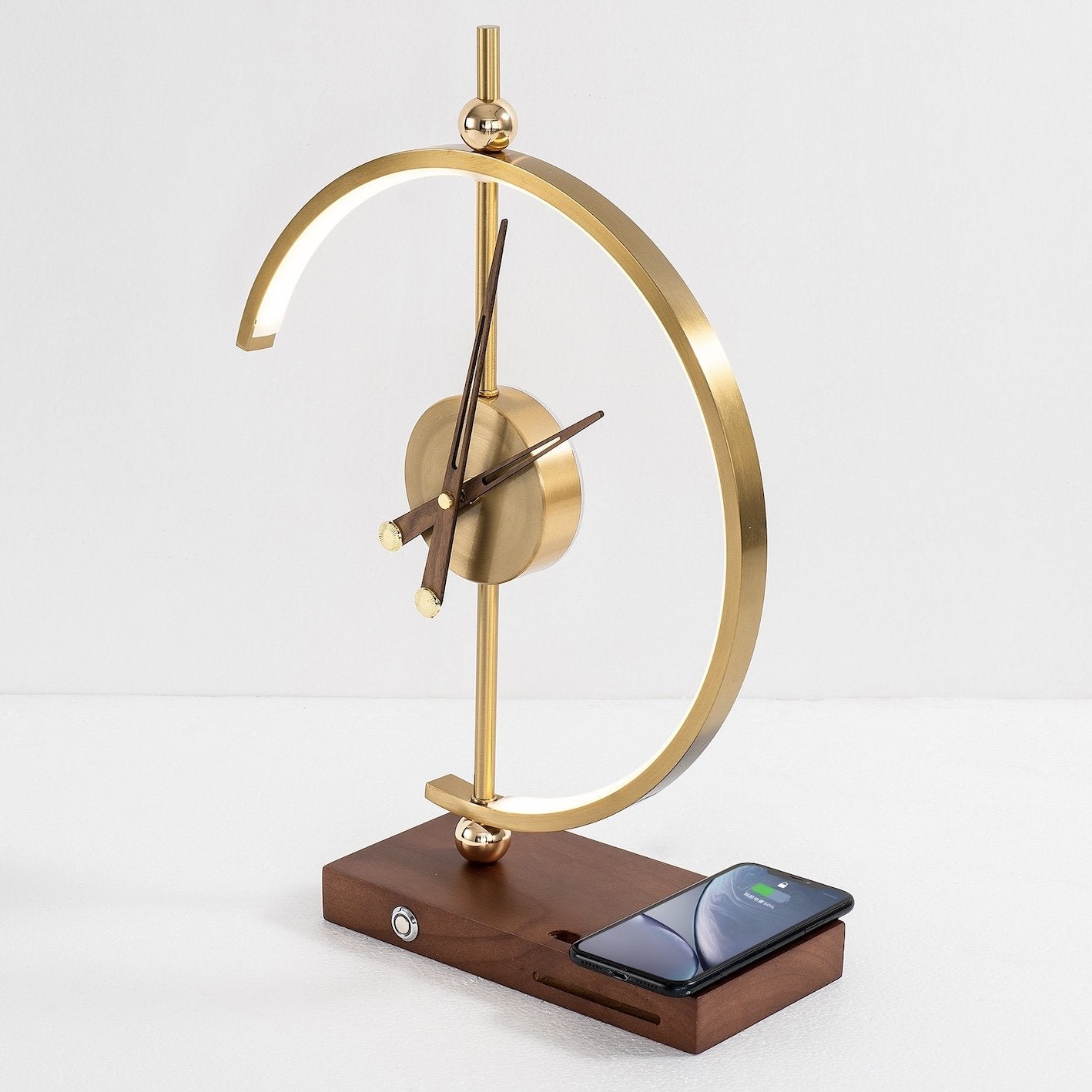 Modern Lamp with Clock & USB Charger