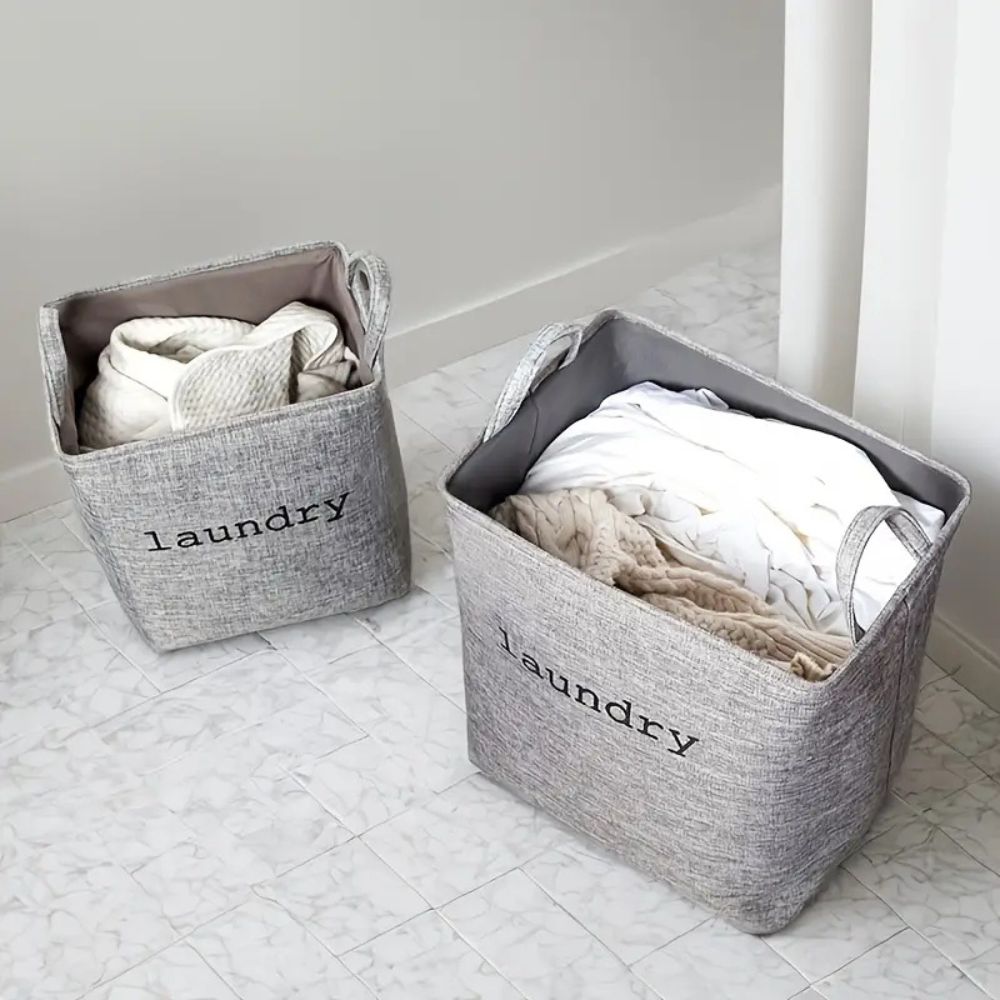 Cozy Fabric Cube Laundry Basket | Storage Basket