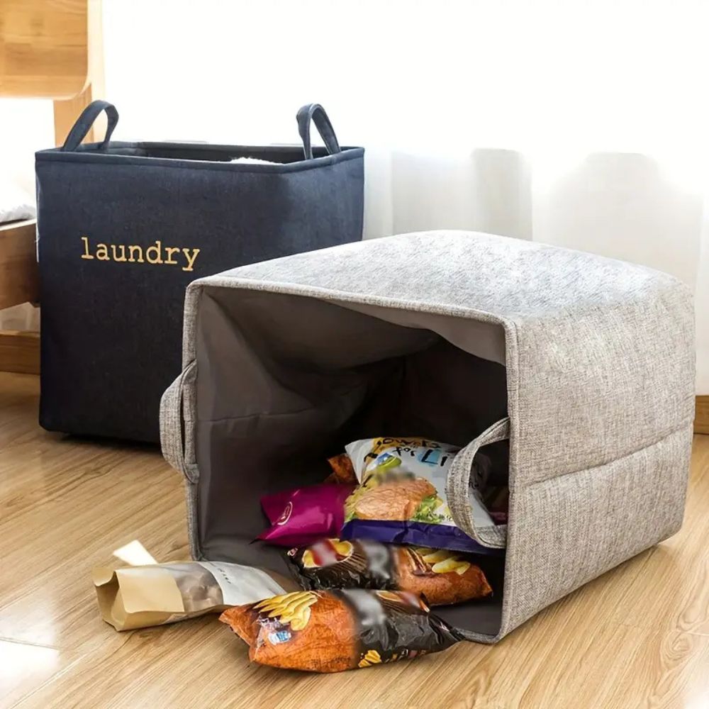Cozy Fabric Cube Laundry Basket | Storage Basket