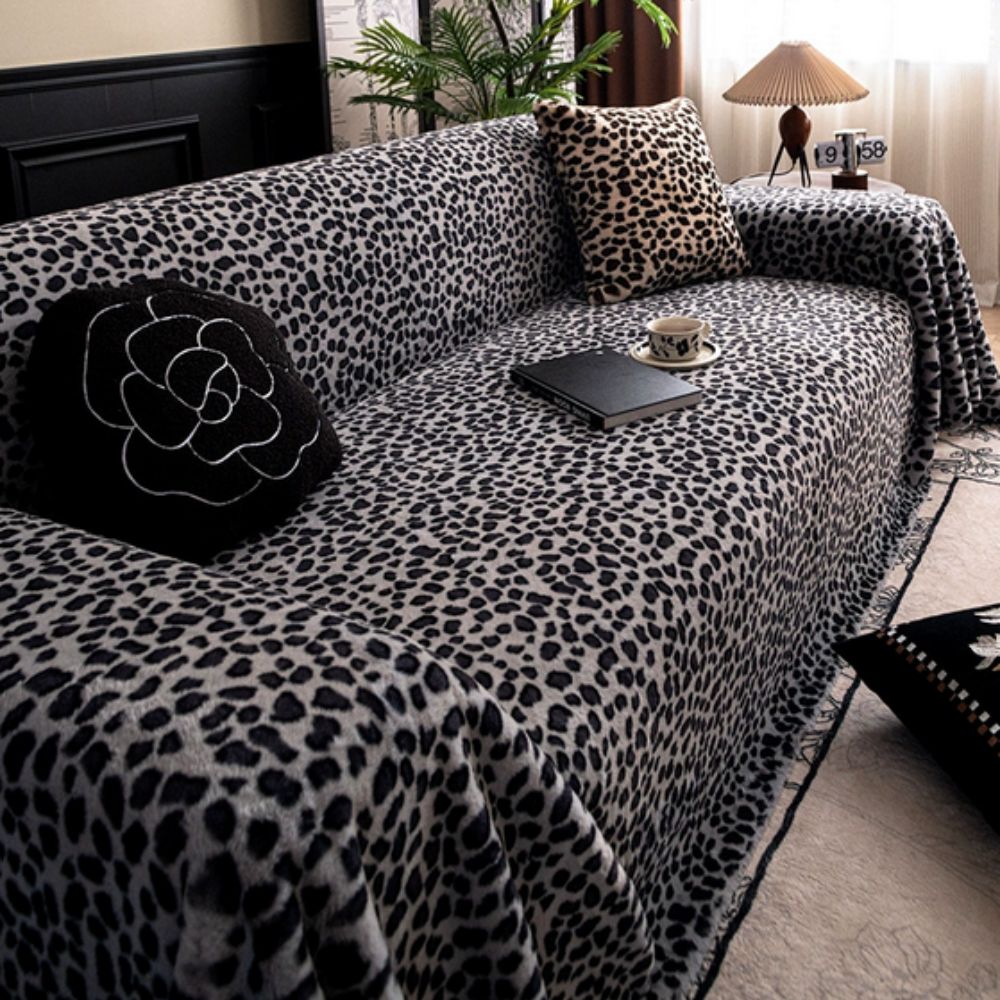 Modern Leopard Print Sofa Throw for Bold and Stylish Decor