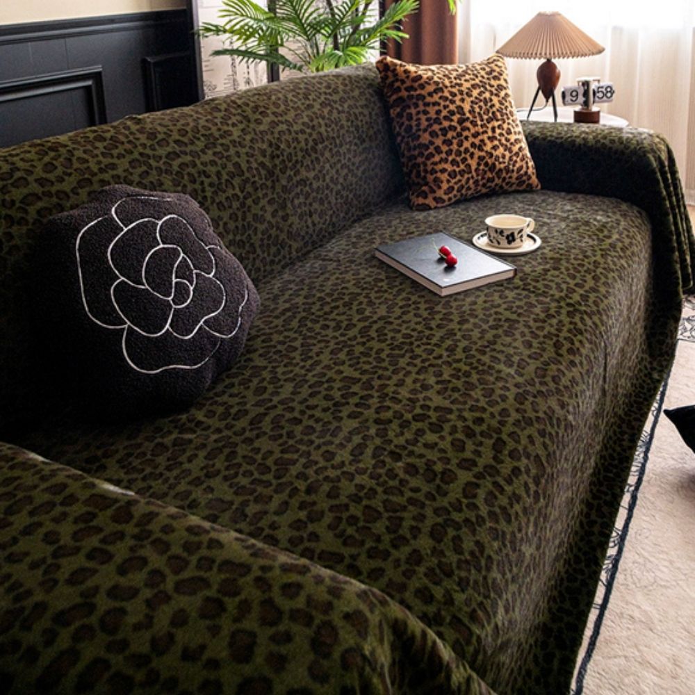 Modern Leopard Print Sofa Throw for Bold and Stylish Decor