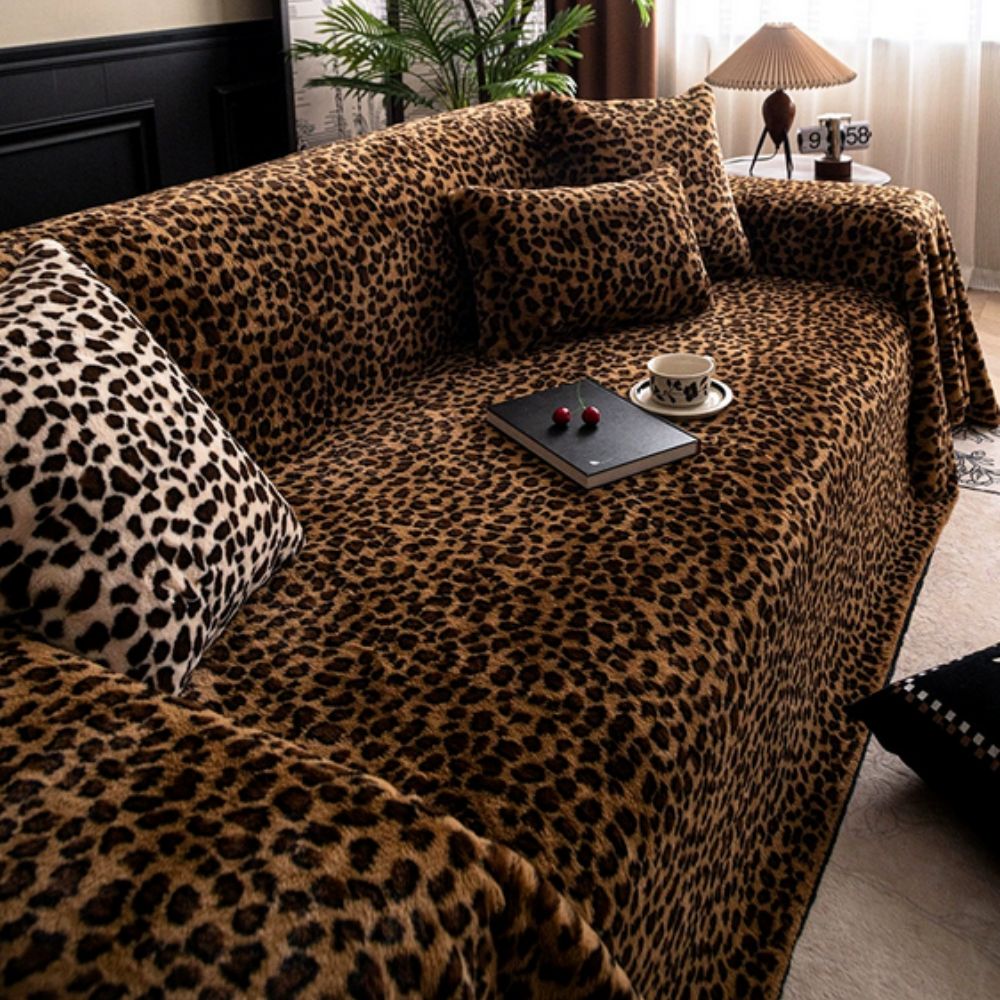 Modern Leopard Print Sofa Throw for Bold and Stylish Decor