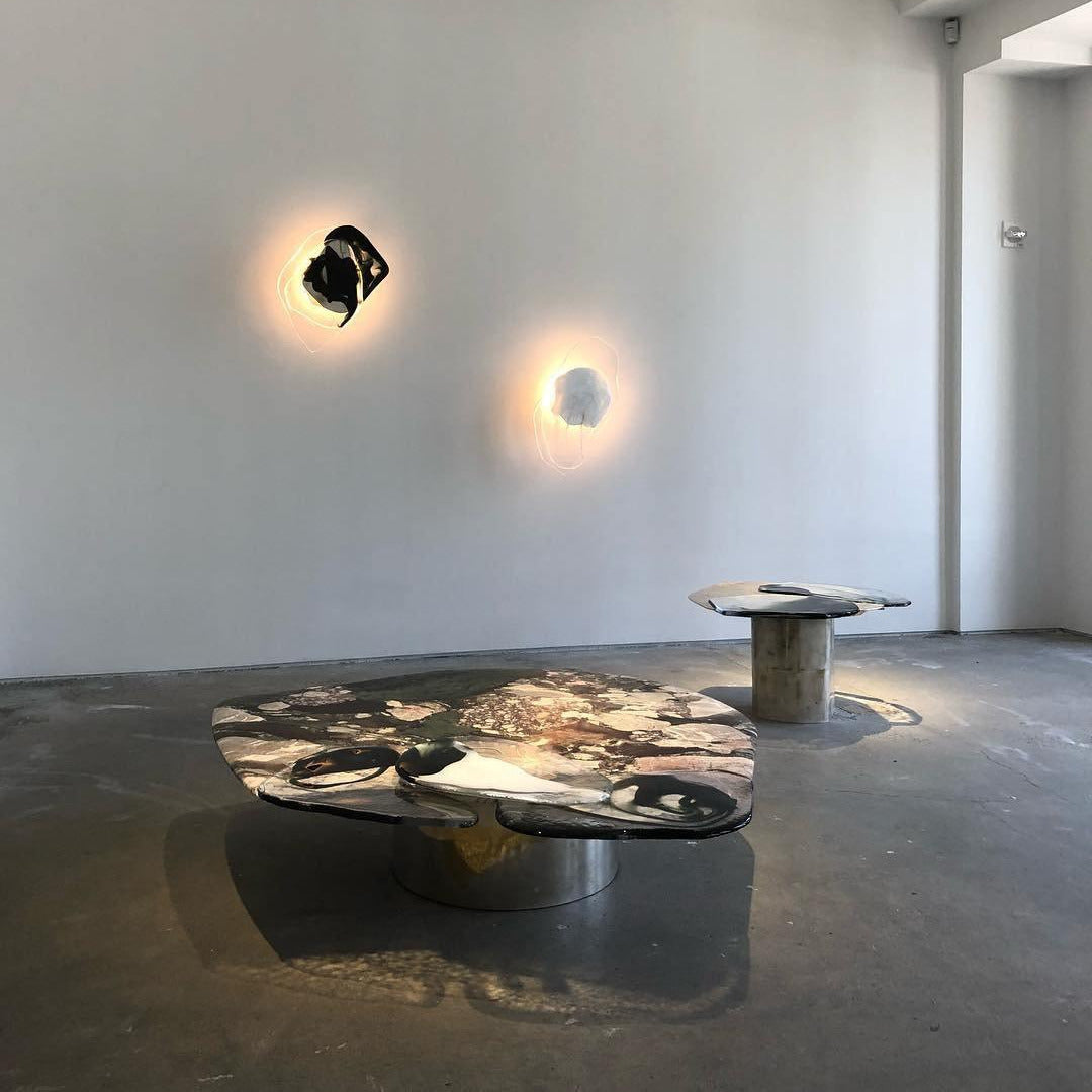 Artistic Glass Wall Sconce – Fluid Design LED Lamp