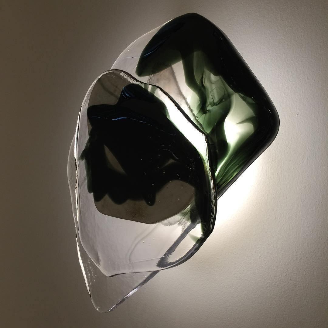 Artistic Glass Wall Sconce – Fluid Design LED Lamp