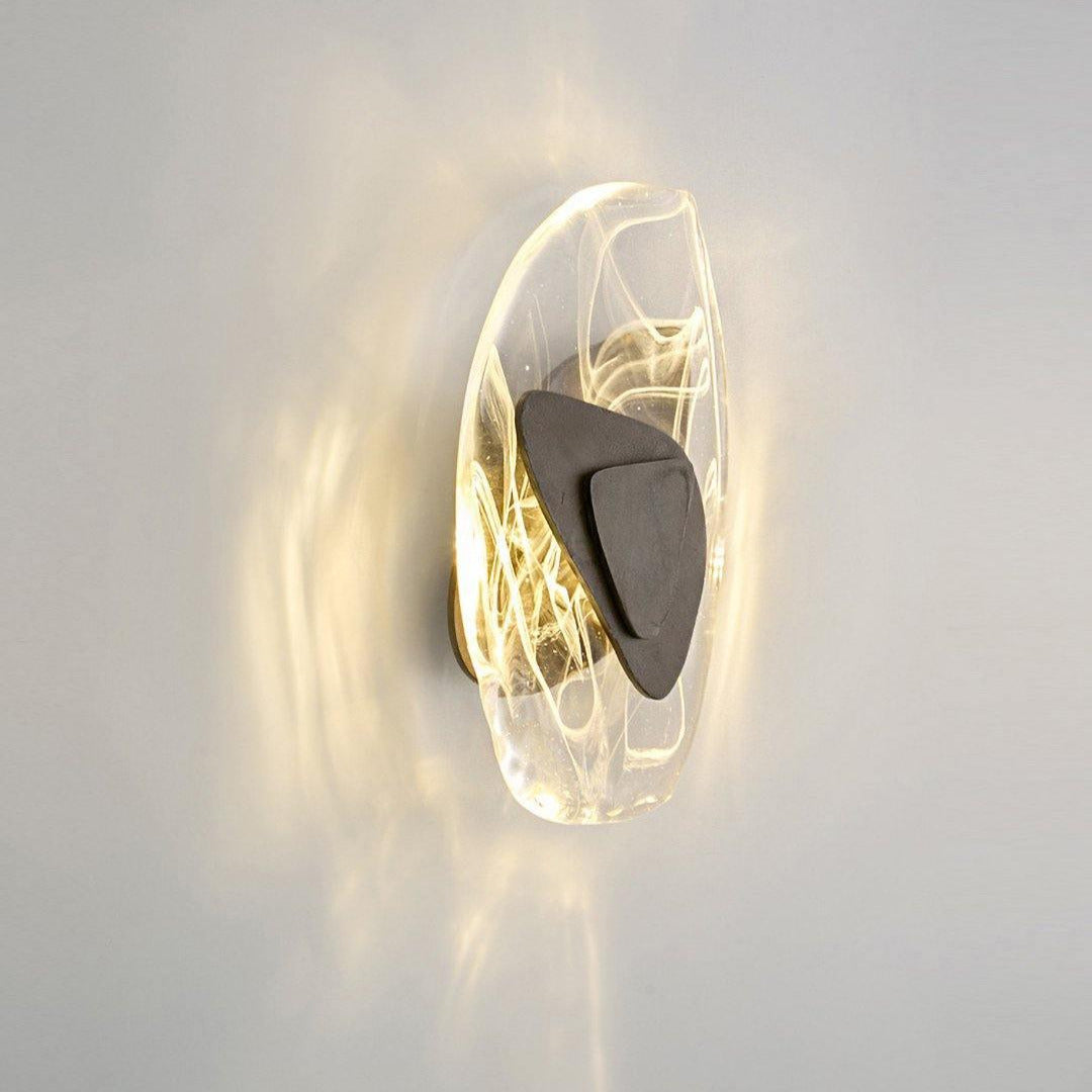 Artistic Glass Wall Sconce – Fluid Design LED Lamp