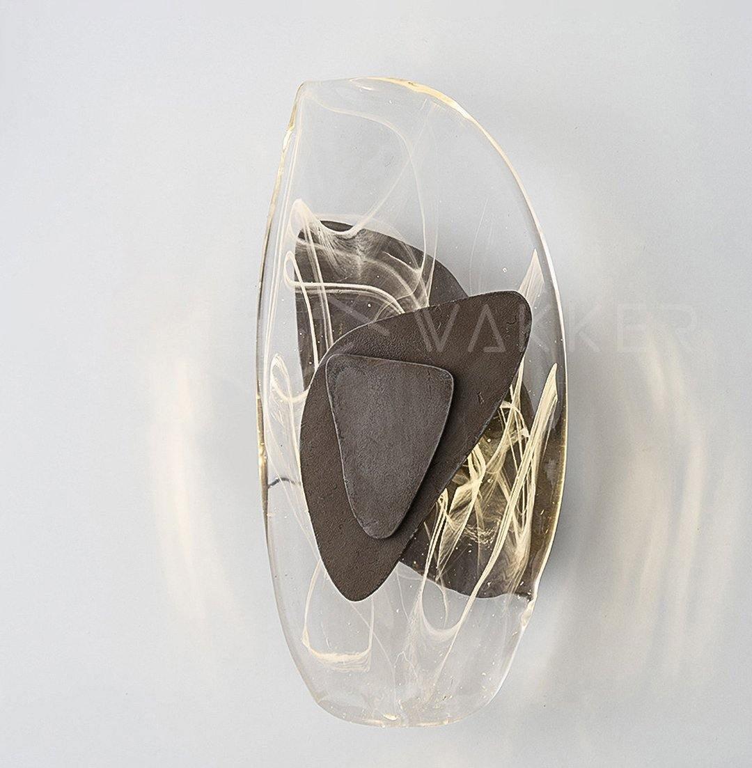 Artistic Glass Wall Sconce – Fluid Design LED Lamp