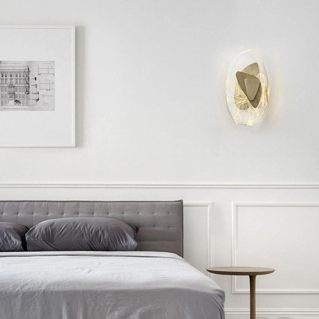 Artistic Glass Wall Sconce – Fluid Design LED Lamp