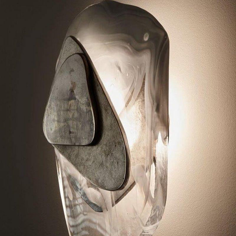 Artistic Glass Wall Sconce – Fluid Design LED Lamp