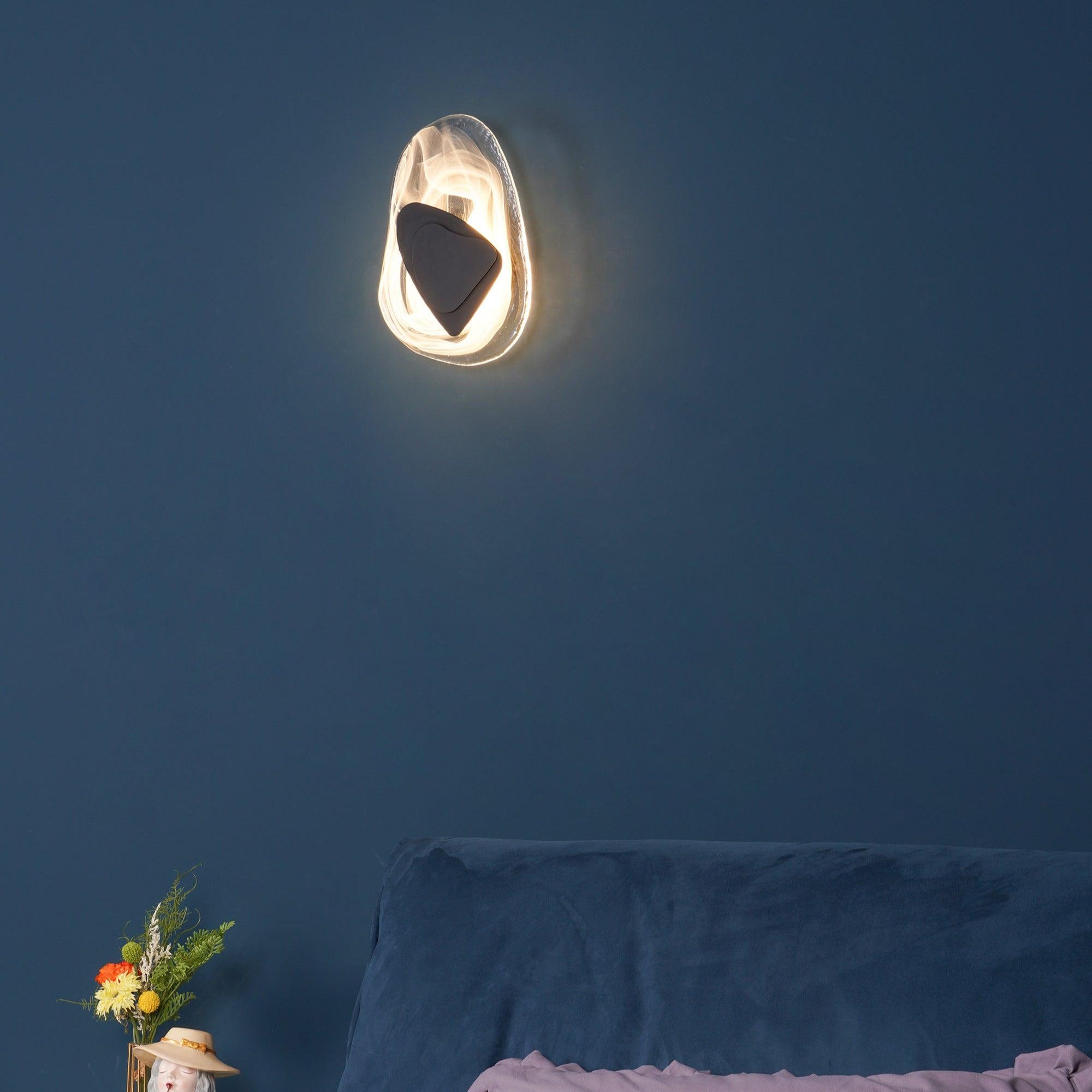 Artistic Glass Wall Sconce – Fluid Design LED Lamp