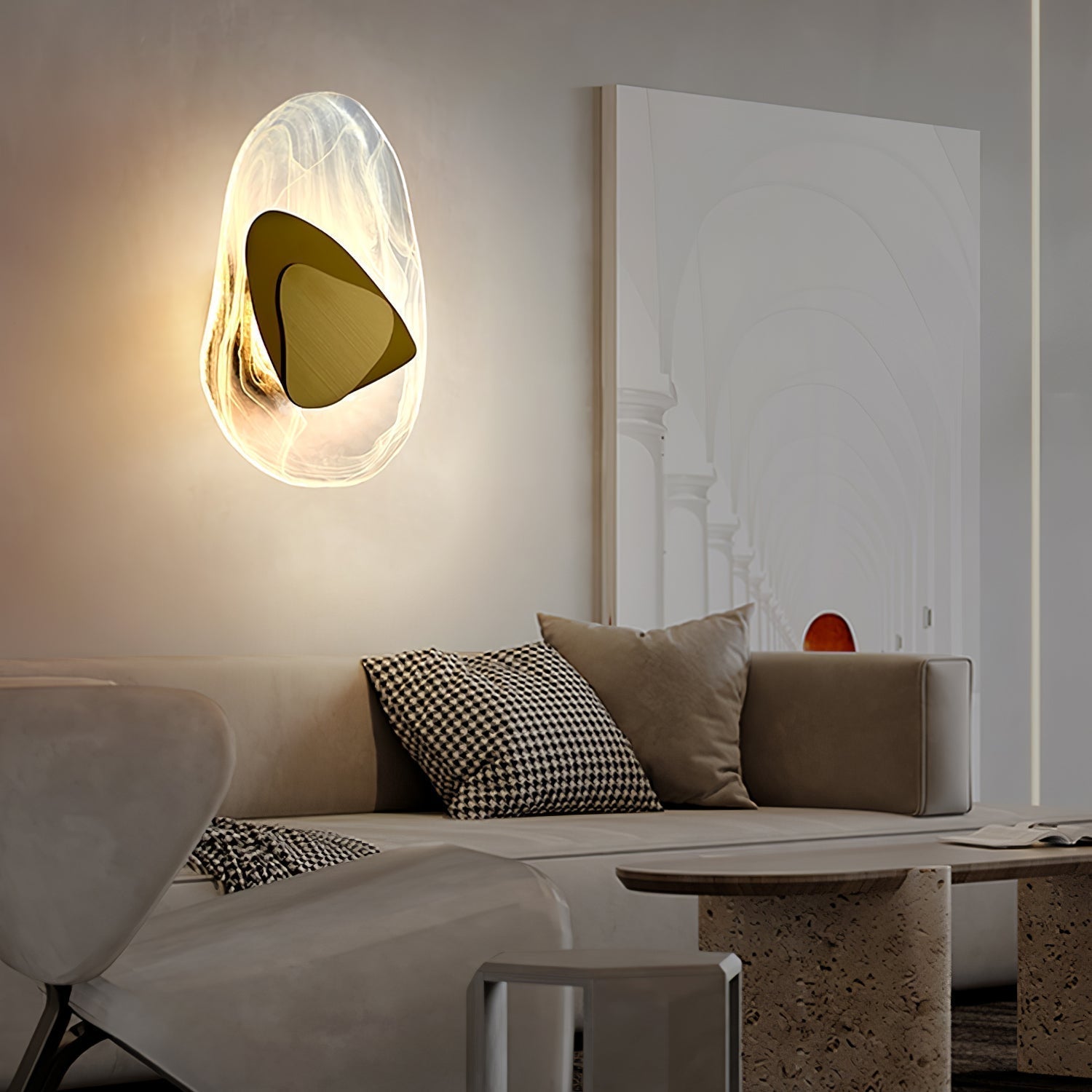 Artistic Glass Wall Sconce – Fluid Design LED Lamp