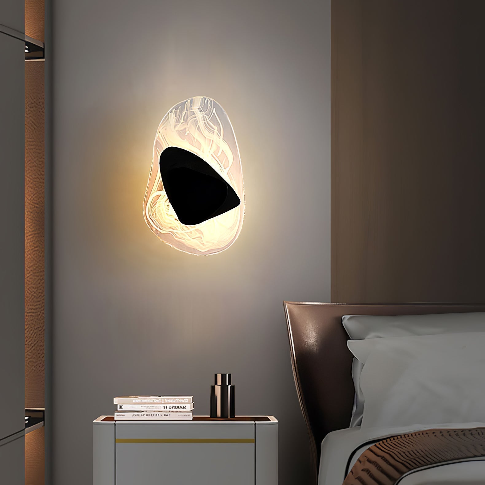 Artistic Glass Wall Sconce – Fluid Design LED Lamp