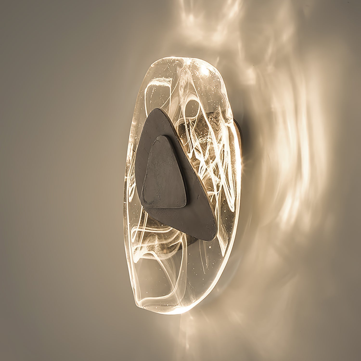 Artistic Glass Wall Sconce – Fluid Design LED Lamp