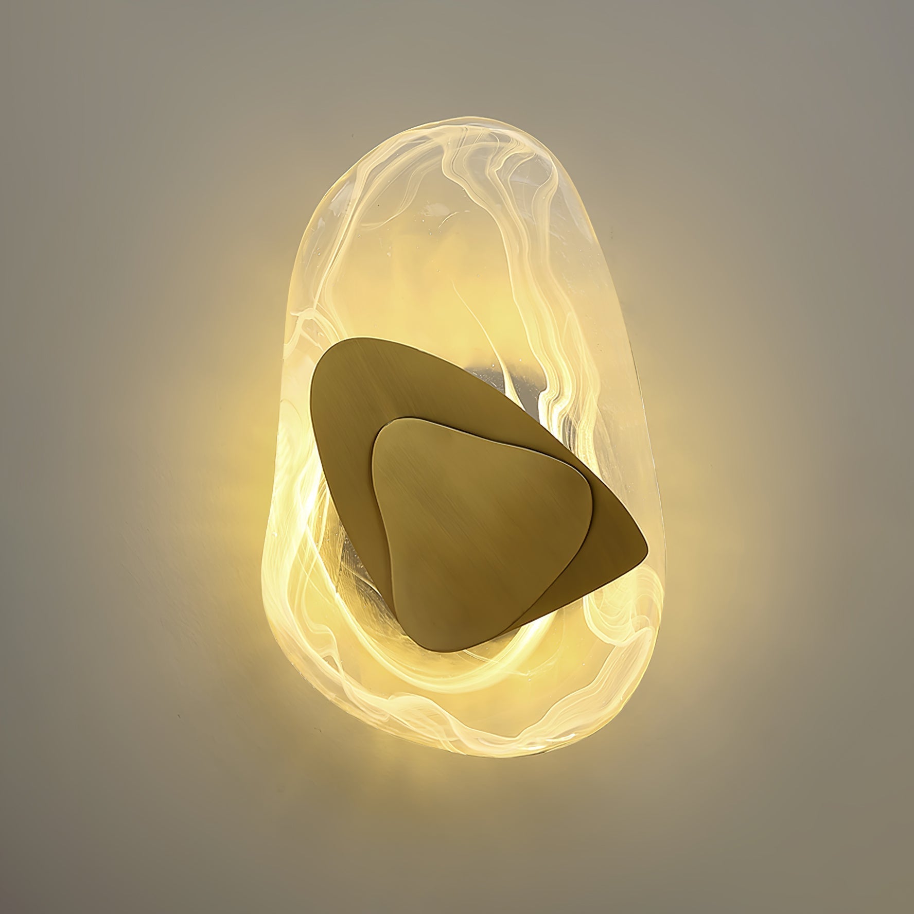 Artistic Glass Wall Sconce – Fluid Design LED Lamp