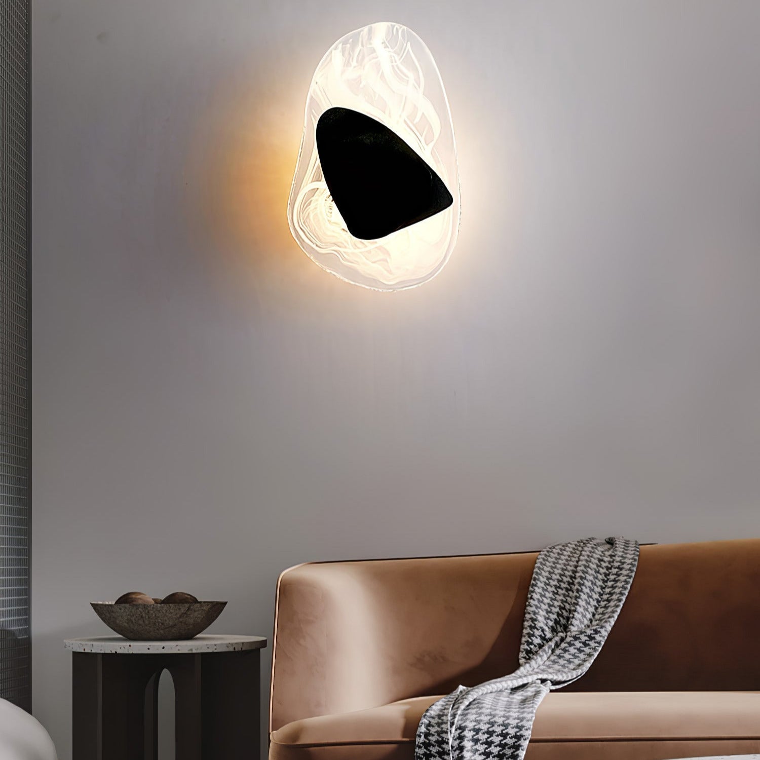 Artistic Glass Wall Sconce – Fluid Design LED Lamp