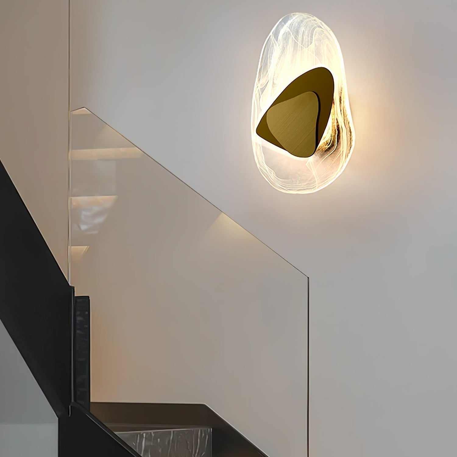 Artistic Glass Wall Sconce – Fluid Design LED Lamp
