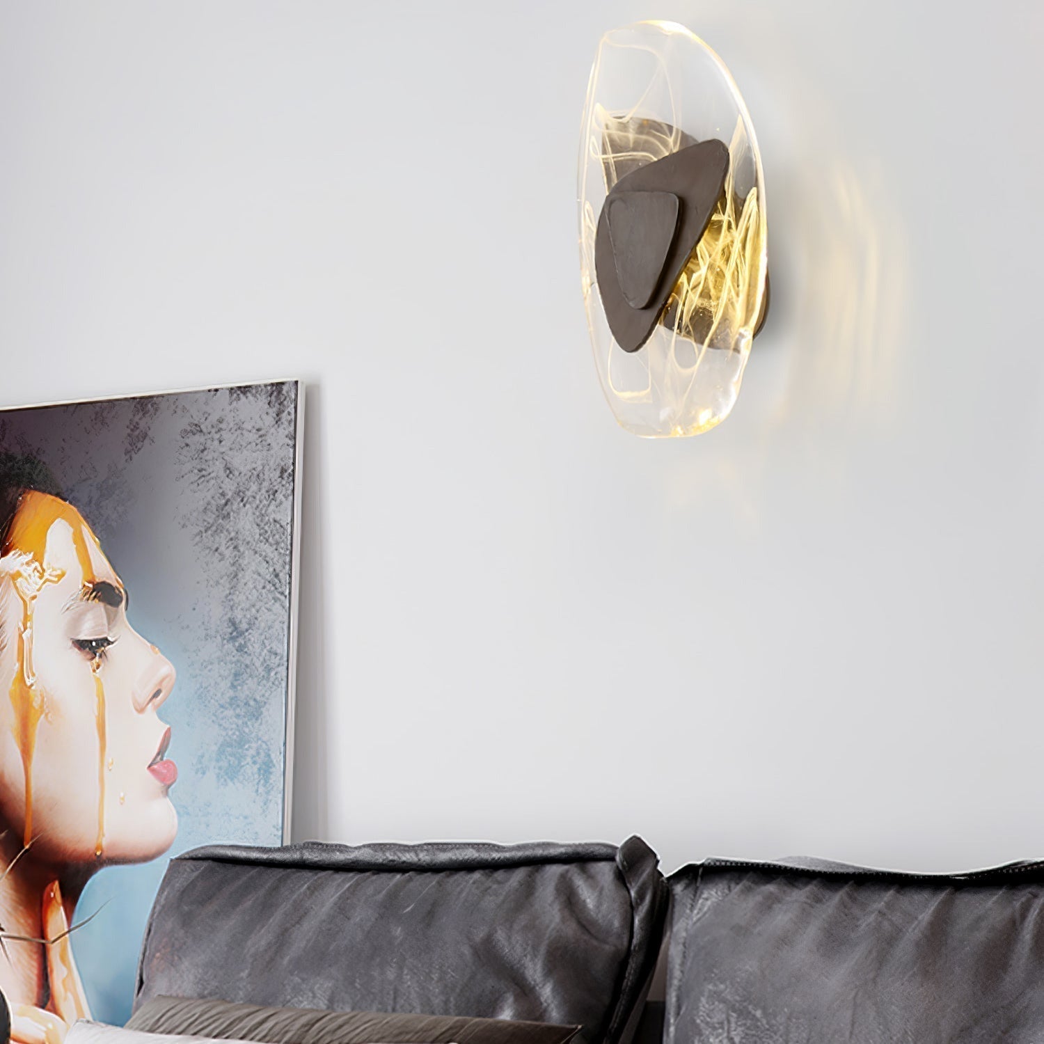 Artistic Glass Wall Sconce – Fluid Design LED Lamp