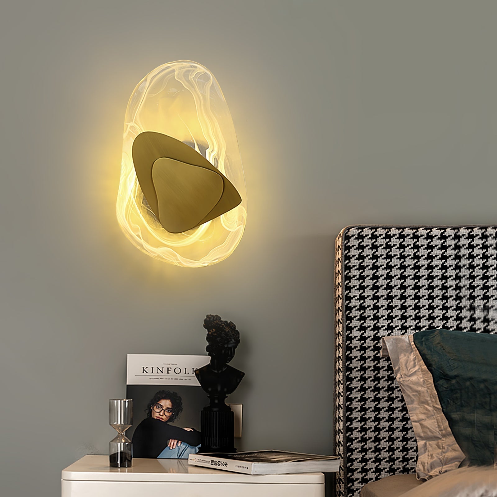 Artistic Glass Wall Sconce – Fluid Design LED Lamp