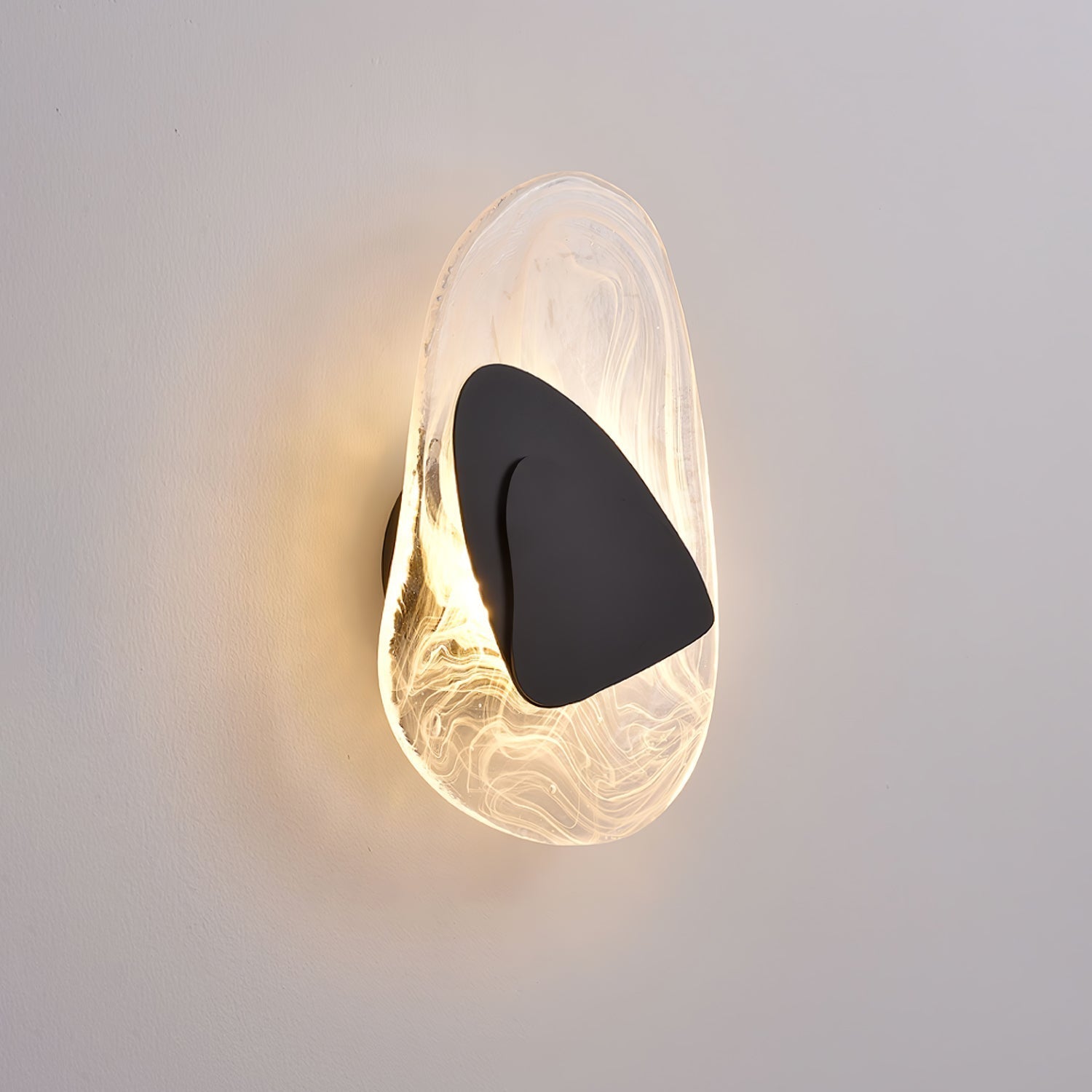 Artistic Glass Wall Sconce – Fluid Design LED Lamp