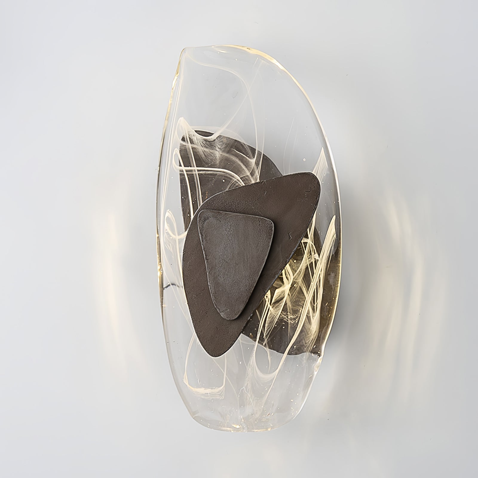 Artistic Glass Wall Sconce – Fluid Design LED Lamp