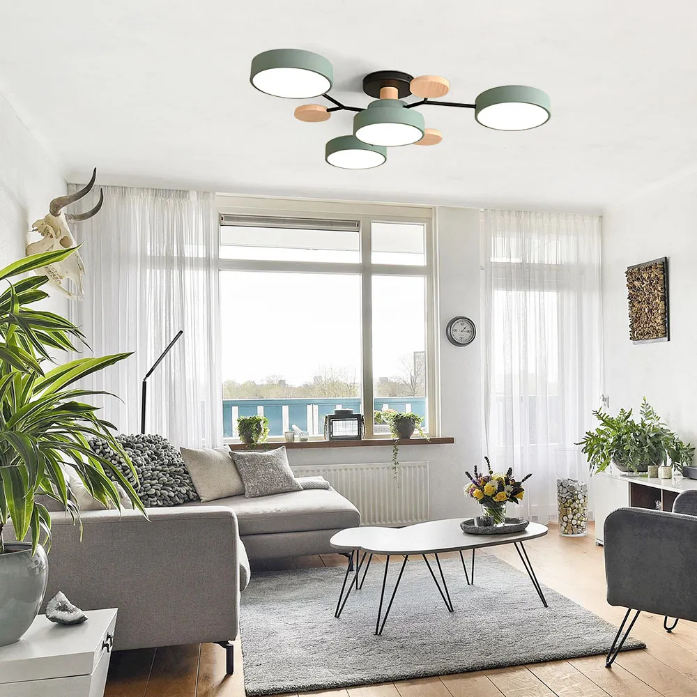 Contemporary Round LED Ceiling Light for Living Room