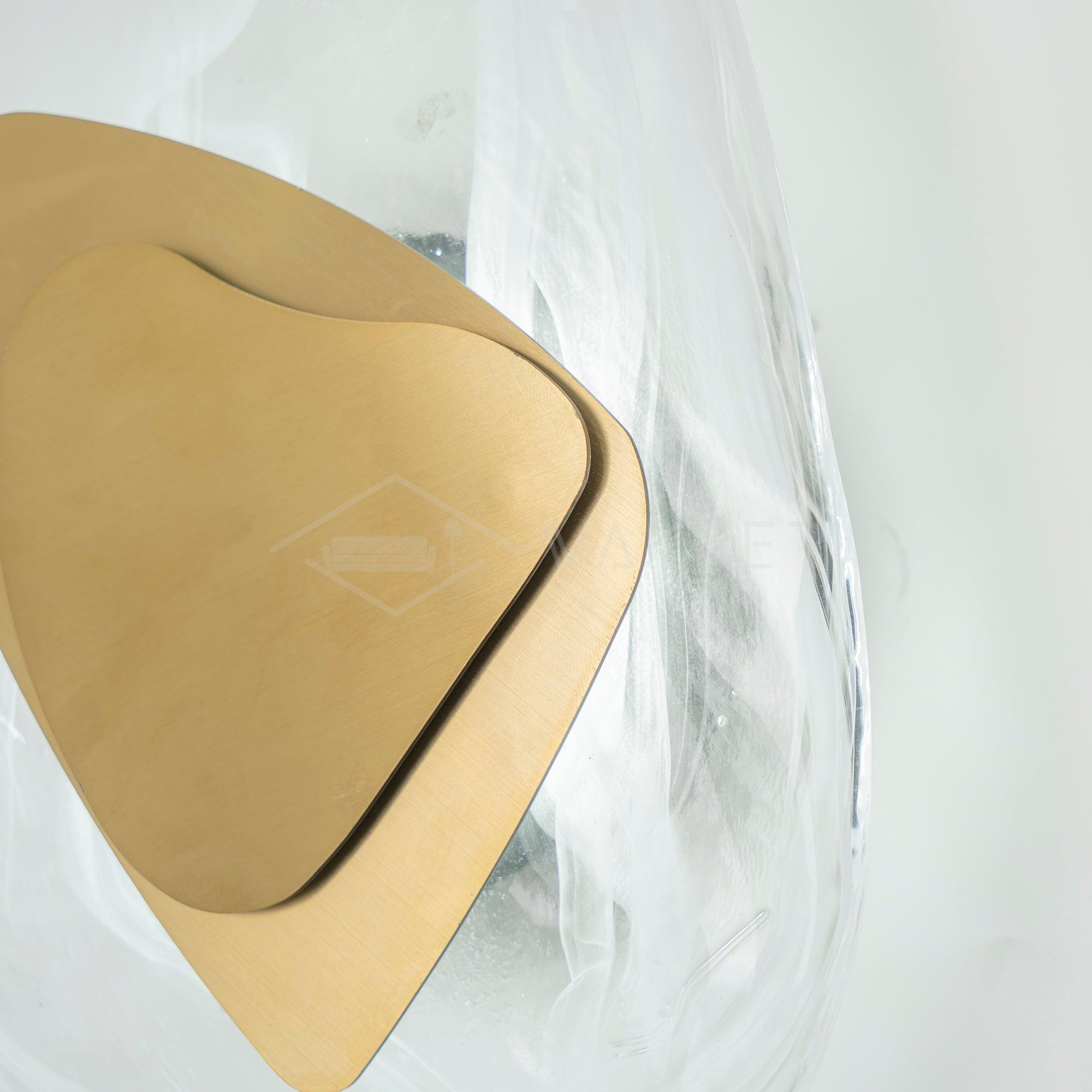 Artistic Glass Wall Sconce – Fluid Design LED Lamp