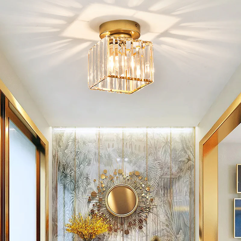Modern Flush Mount Ceiling Light – 1-Light Hallway Fixture