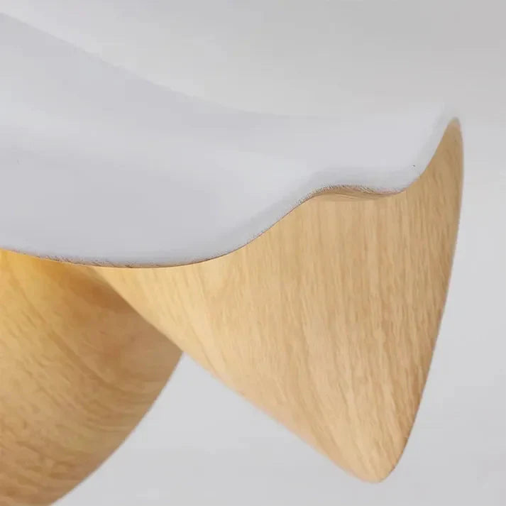 Nordic Lotus Design Ceiling Light | Wooden Resin LED Fixture