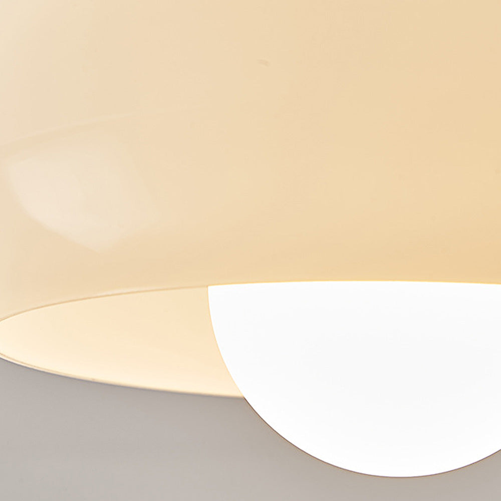 Hallway Ceiling Lamp Featuring Crystal and Natural Wood