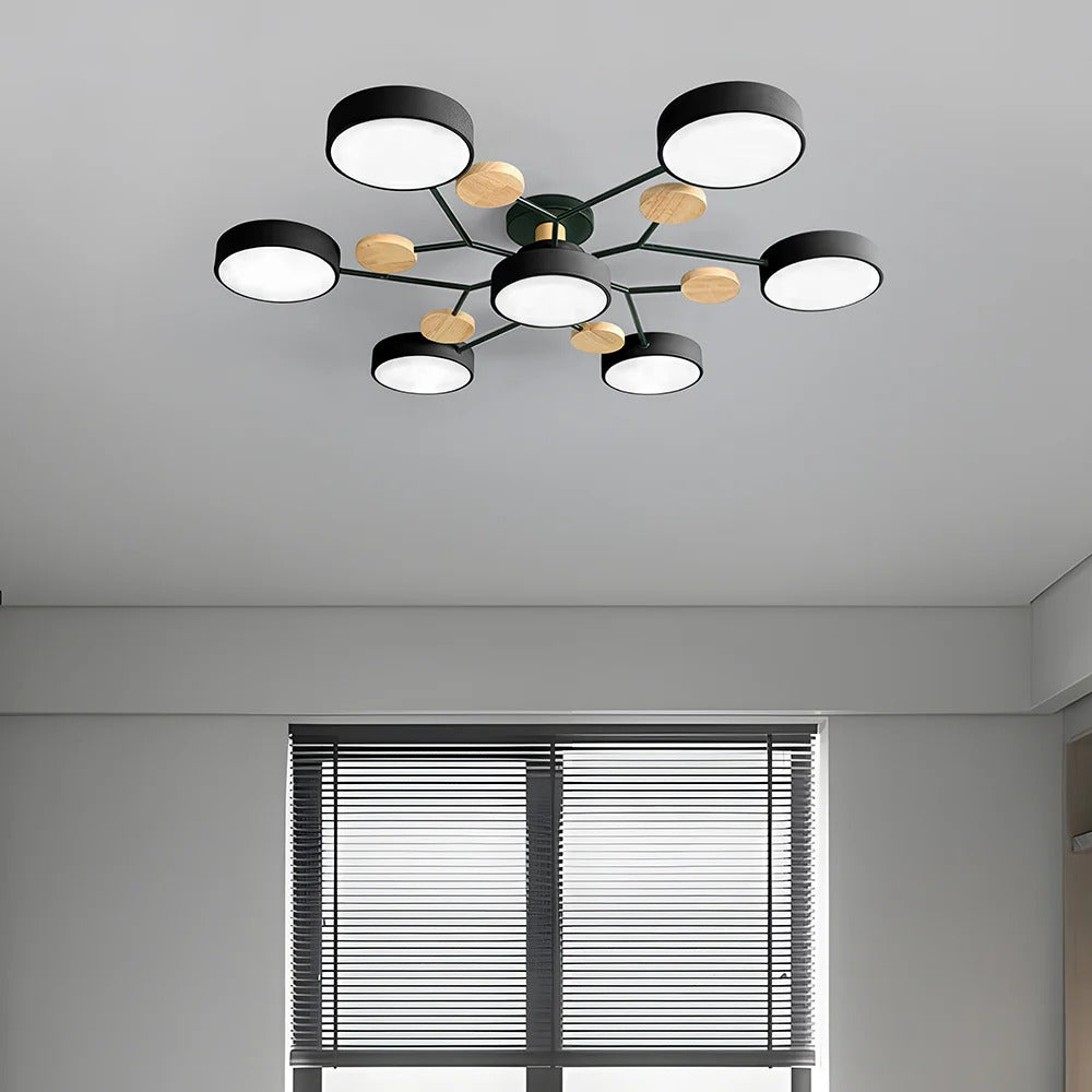 Contemporary Semi-Flush LED Ceiling Lamp