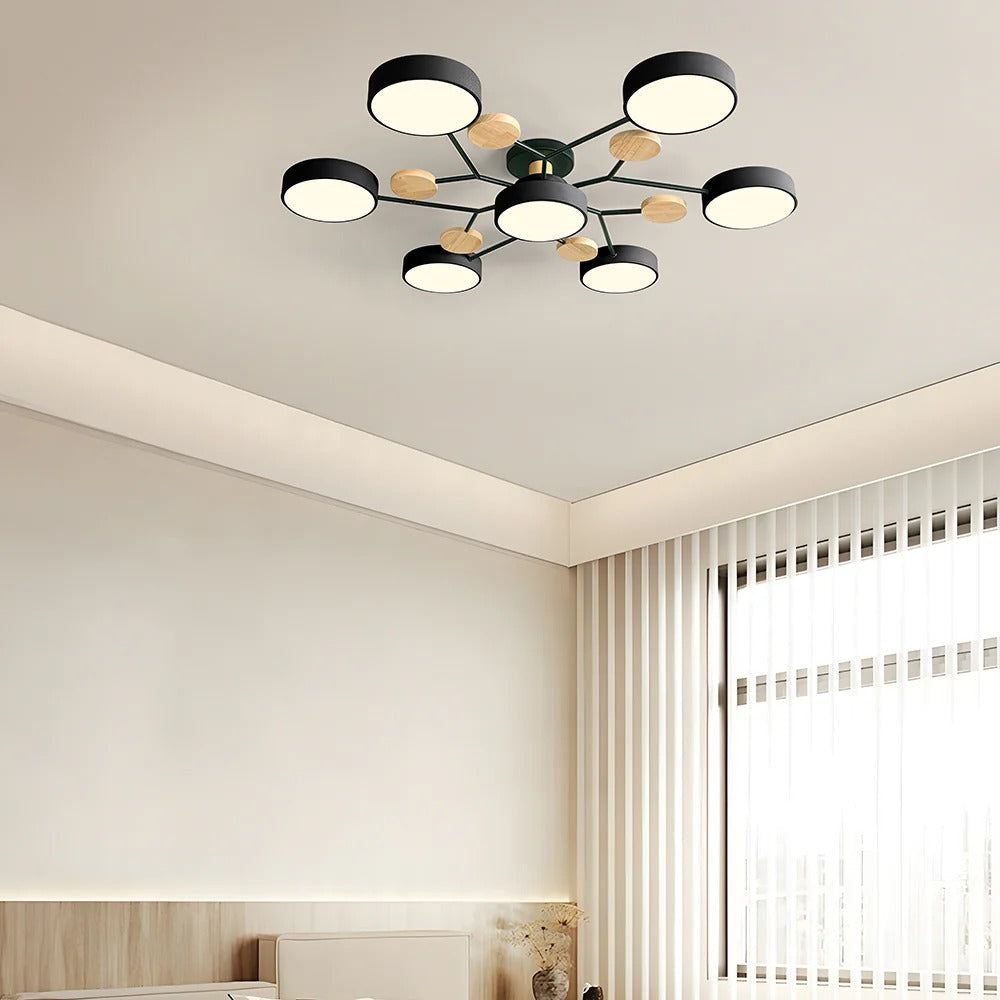 Contemporary Semi-Flush LED Ceiling Lamp