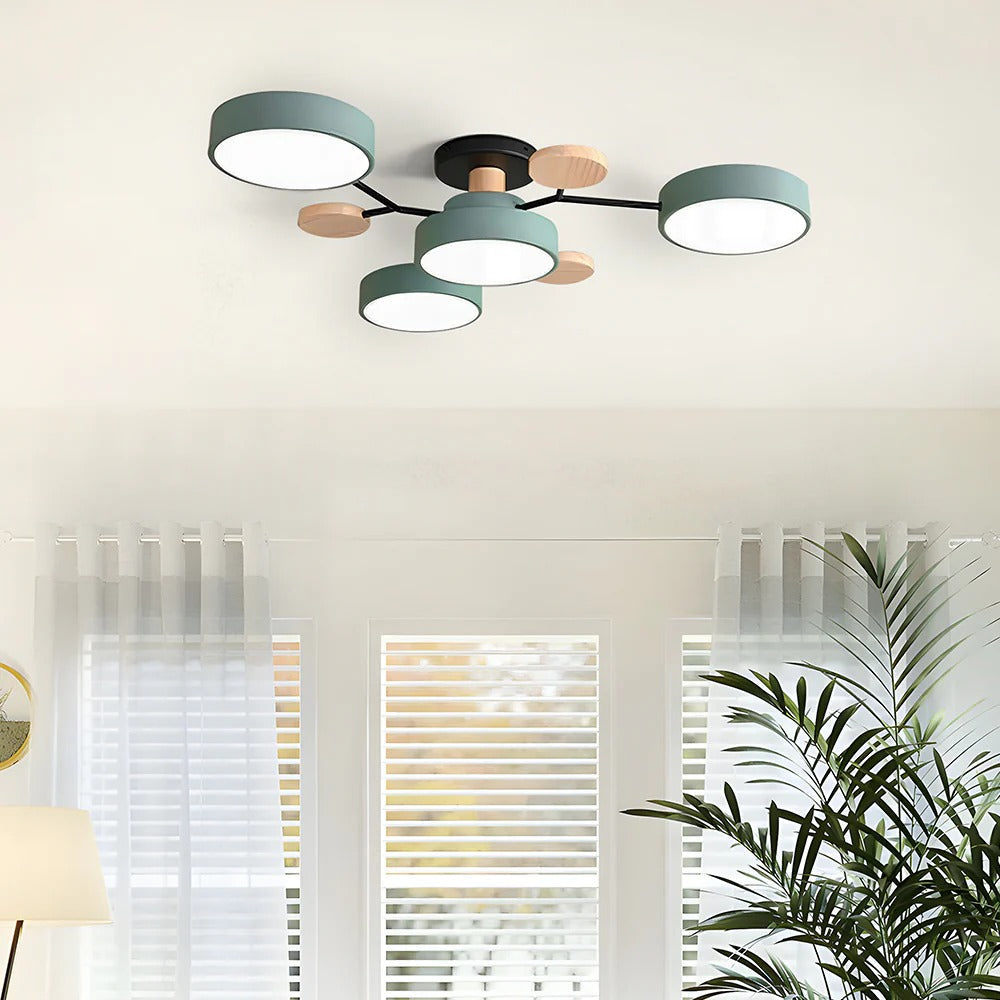Contemporary Semi-Flush LED Ceiling Lamp
