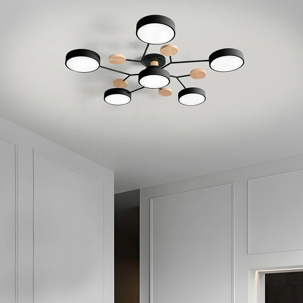 Contemporary Semi-Flush LED Ceiling Lamp