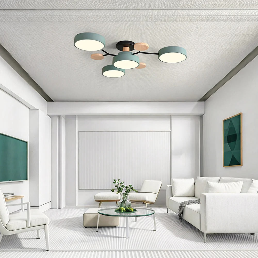 Contemporary Semi-Flush LED Ceiling Lamp
