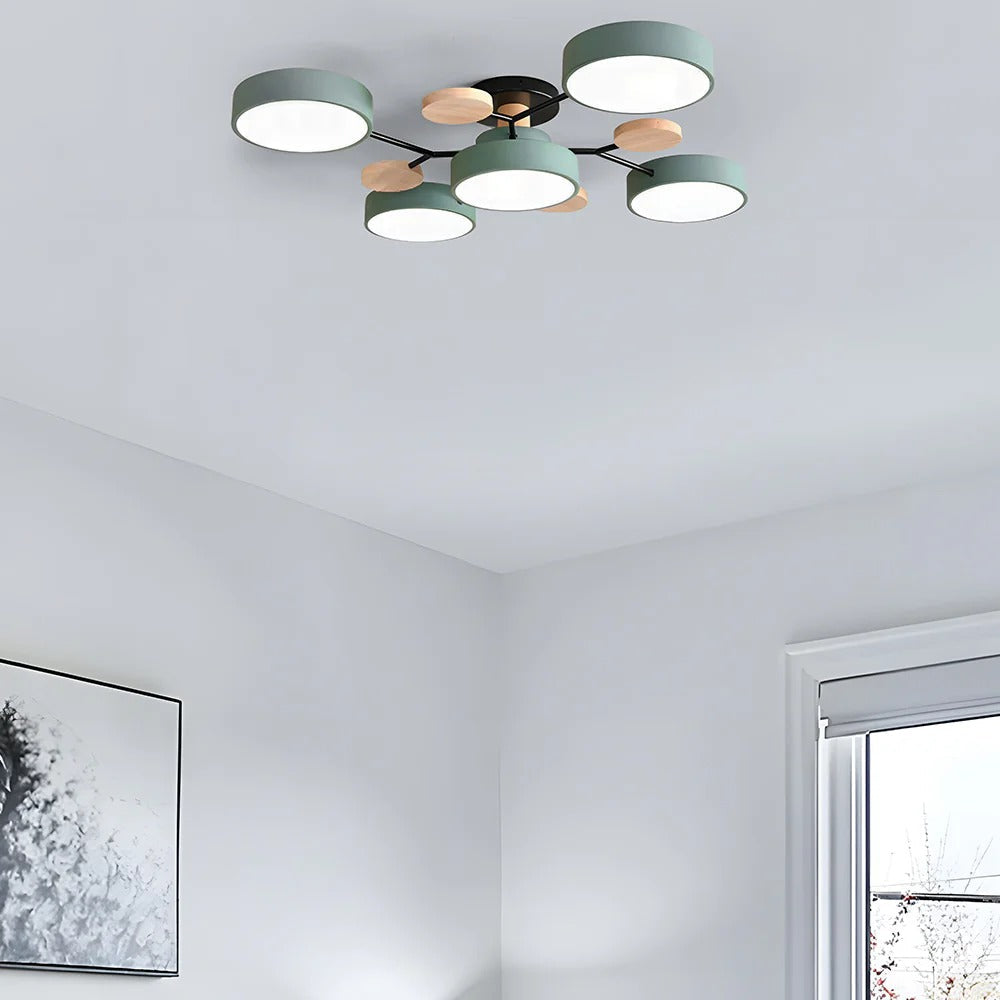Contemporary Semi-Flush LED Ceiling Lamp