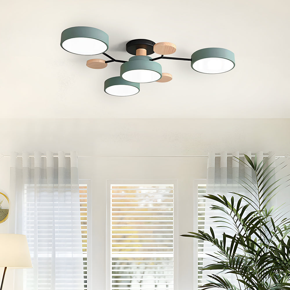 Contemporary Round LED Ceiling Light for Living Room