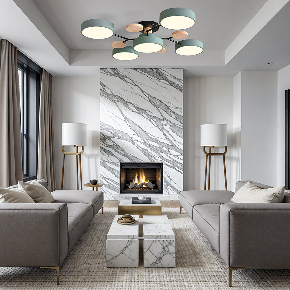 Contemporary Round LED Ceiling Light for Living Room